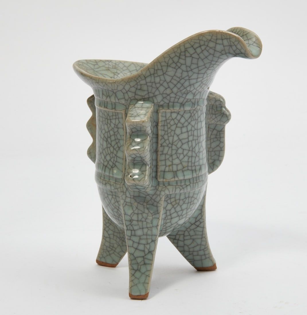 A CHINESE CRACKLE GLAZED