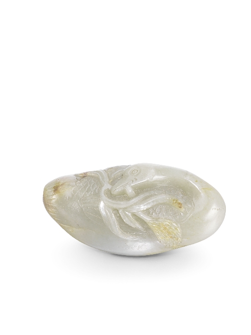 A Chinese dark celadon jade