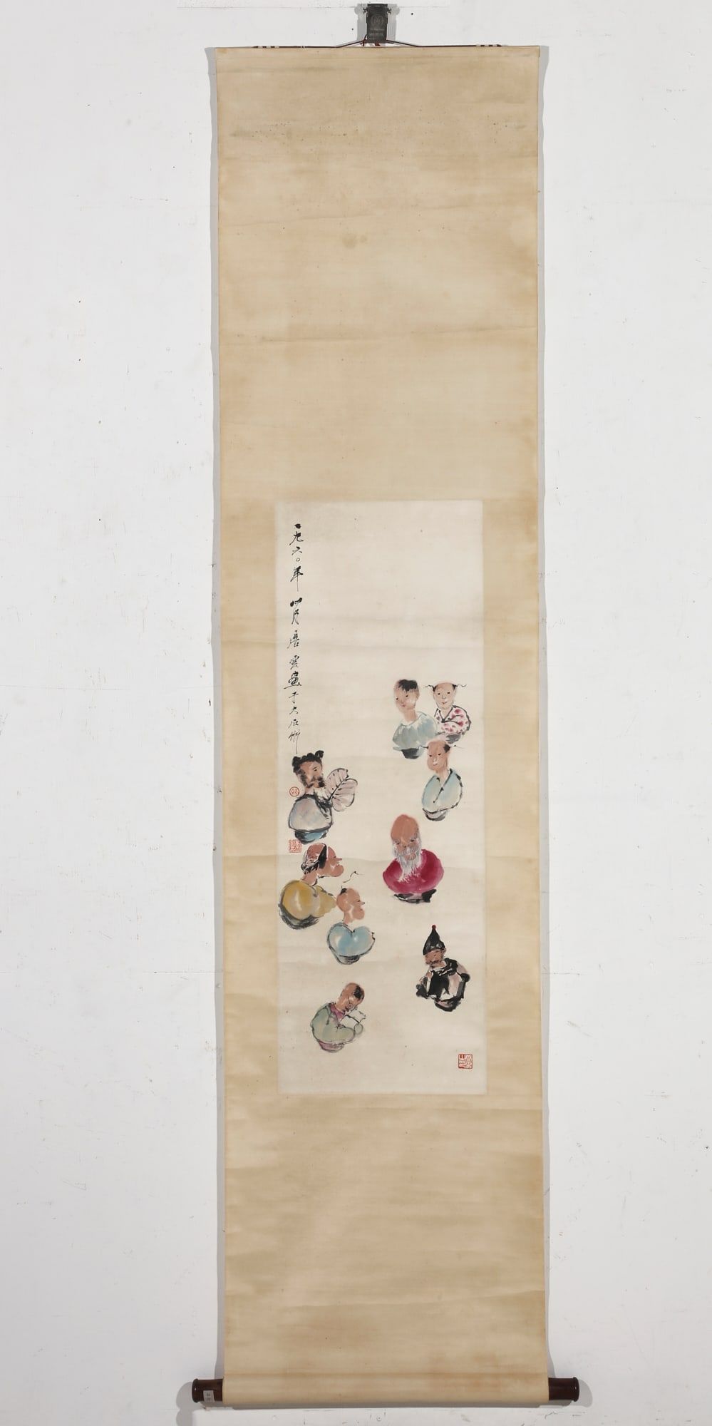 A CHINESE DEPICTION OF FIGURES ON A