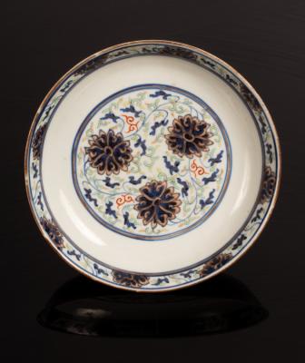 A Chinese doucai saucer dish,