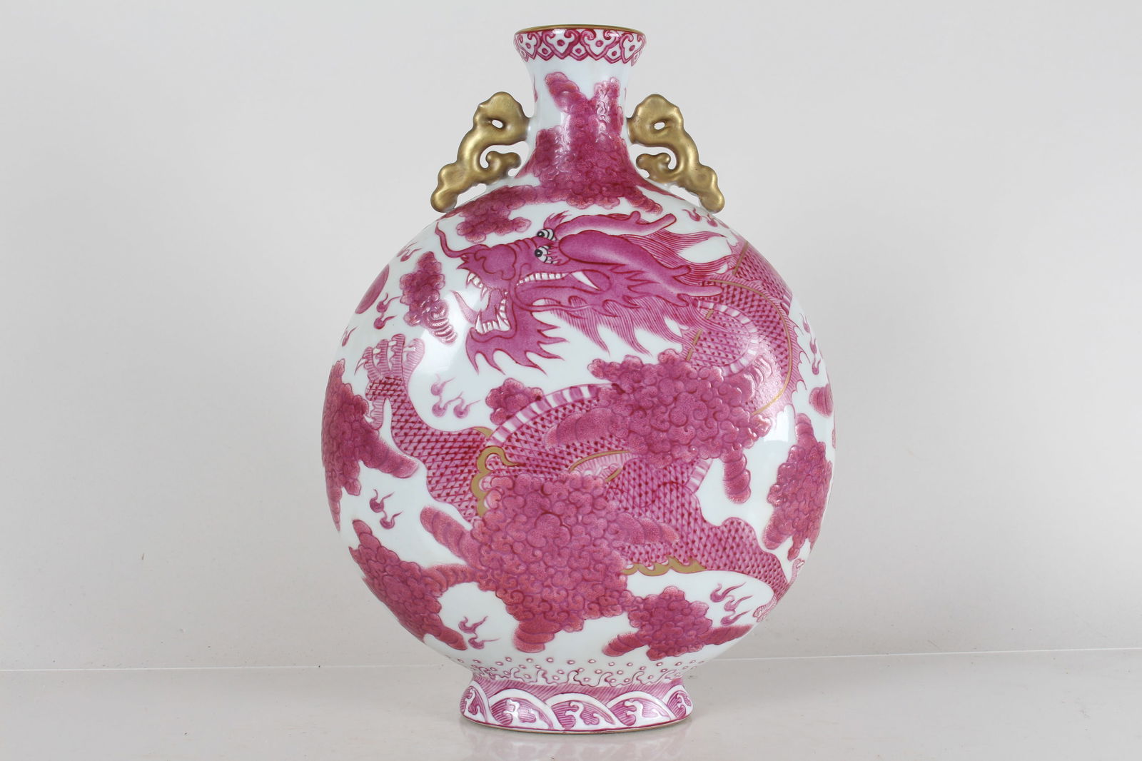 A CHINESE DUO-HANDLED PINK-CODING