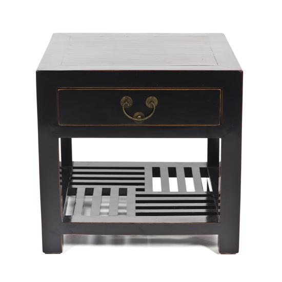 A Chinese Ebonized Wood Side