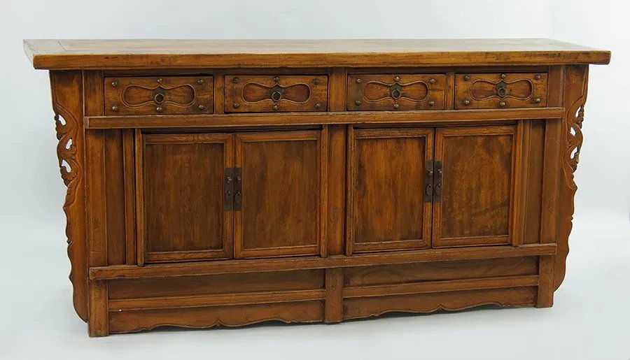 A CHINESE ELMWOOD CREDENZAA Chinese