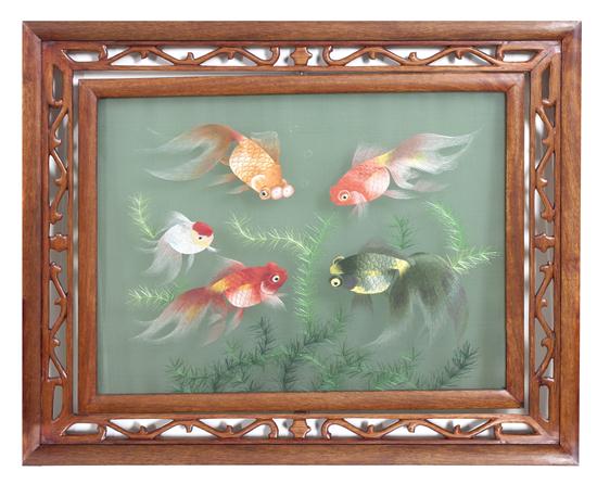 A Chinese Embroidered Silk Seascape