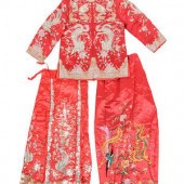 A Chinese Embroidered Silk Wed