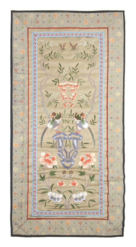 A Chinese Embroidery depicting