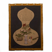 A CHINESE EMBROIDERY FLWOERS<b