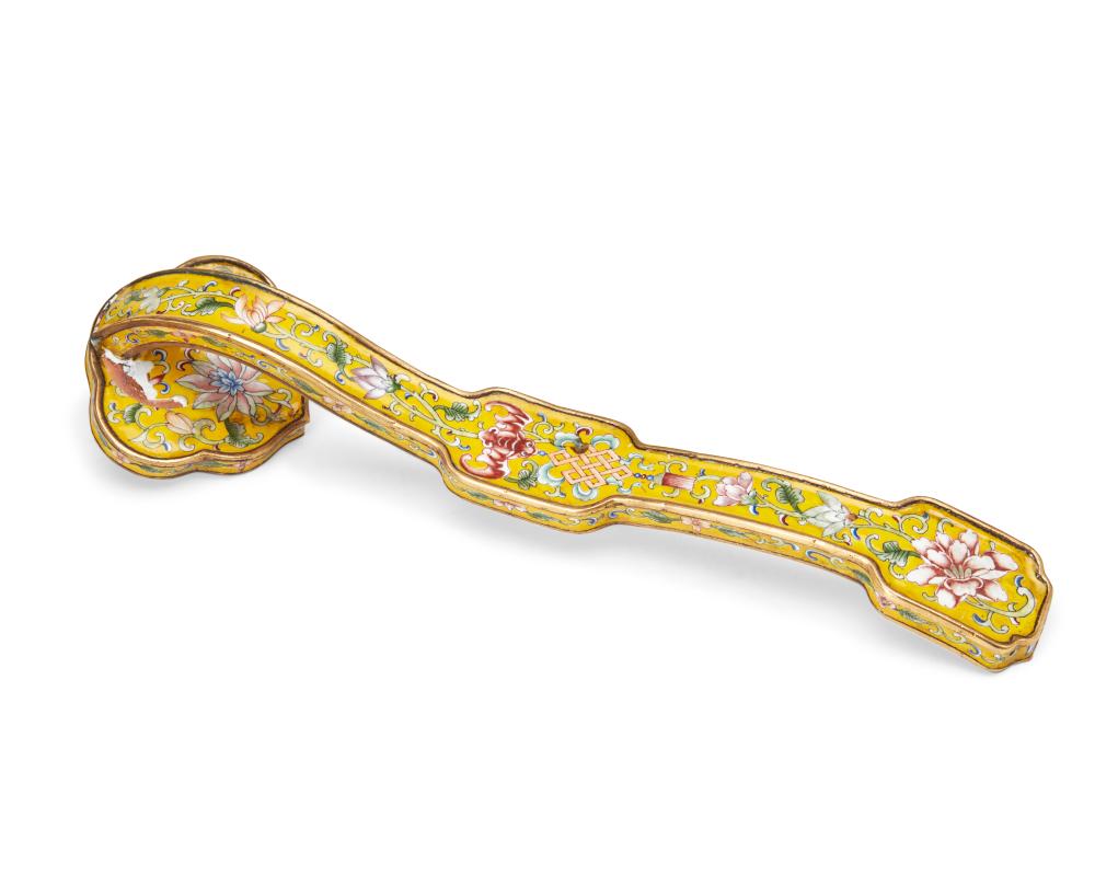 A CHINESE ENAMEL AND GILT METAL