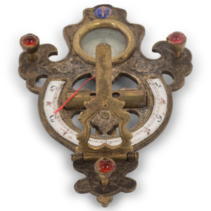 A Chinese Enameled Brass Navigation