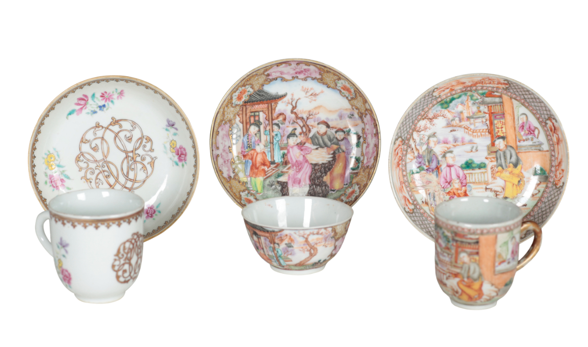 A CHINESE EXPORT ARMORIAL TEACUP