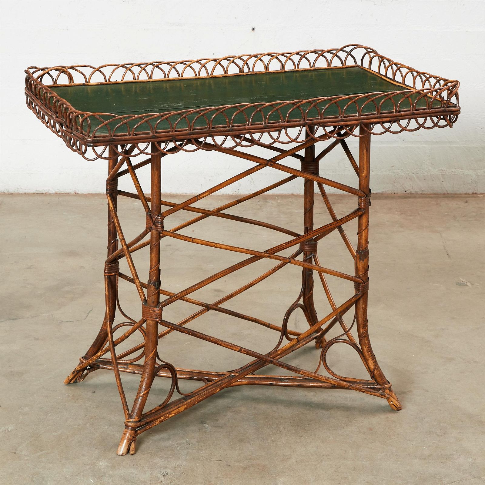 A CHINESE EXPORT BAMBOO RECTANGULAR