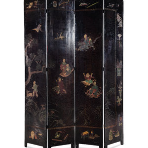 A Chinese Export Black Lacquered
