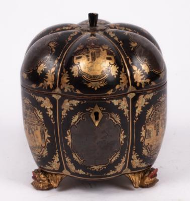 A Chinese export black-lacquered