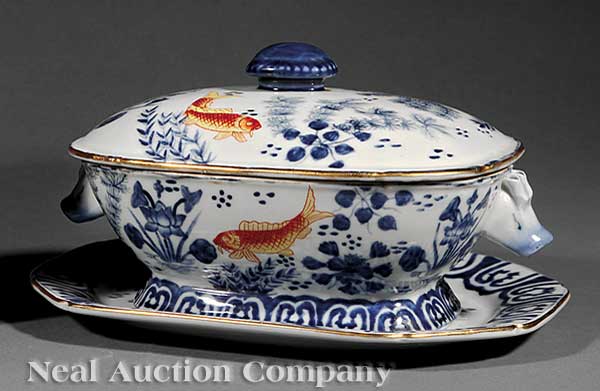 A Chinese Export Blue and White