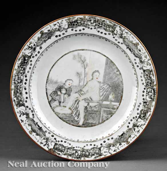 A Chinese Export "Erotica" Plate
