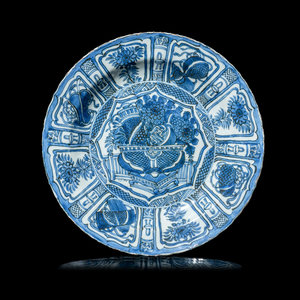 A Chinese Export 'Kraak' Blue and