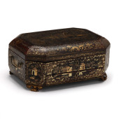 A CHINESE EXPORT LACQUERED AND