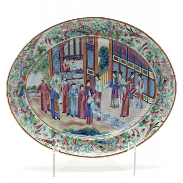 A CHINESE EXPORT PORCELAIN ROSE