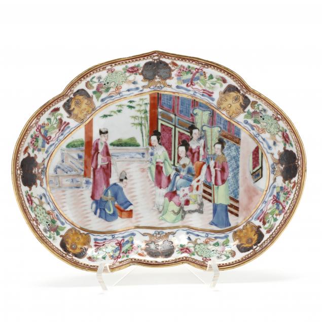 A CHINESE EXPORT PORCELAIN ROSE