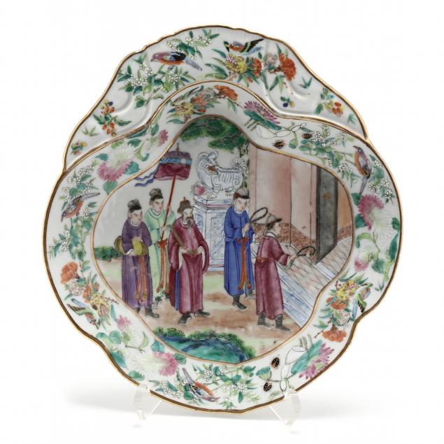 A CHINESE EXPORT PORCELAIN ROSE