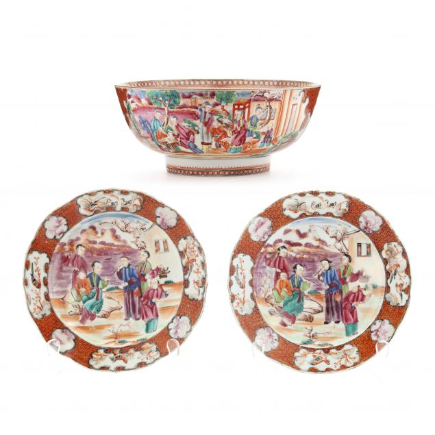 A CHINESE EXPORT PORCELAIN ROSE