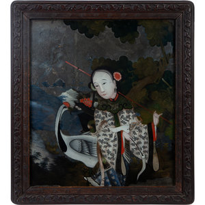 A Chinese Export Reverse Painted