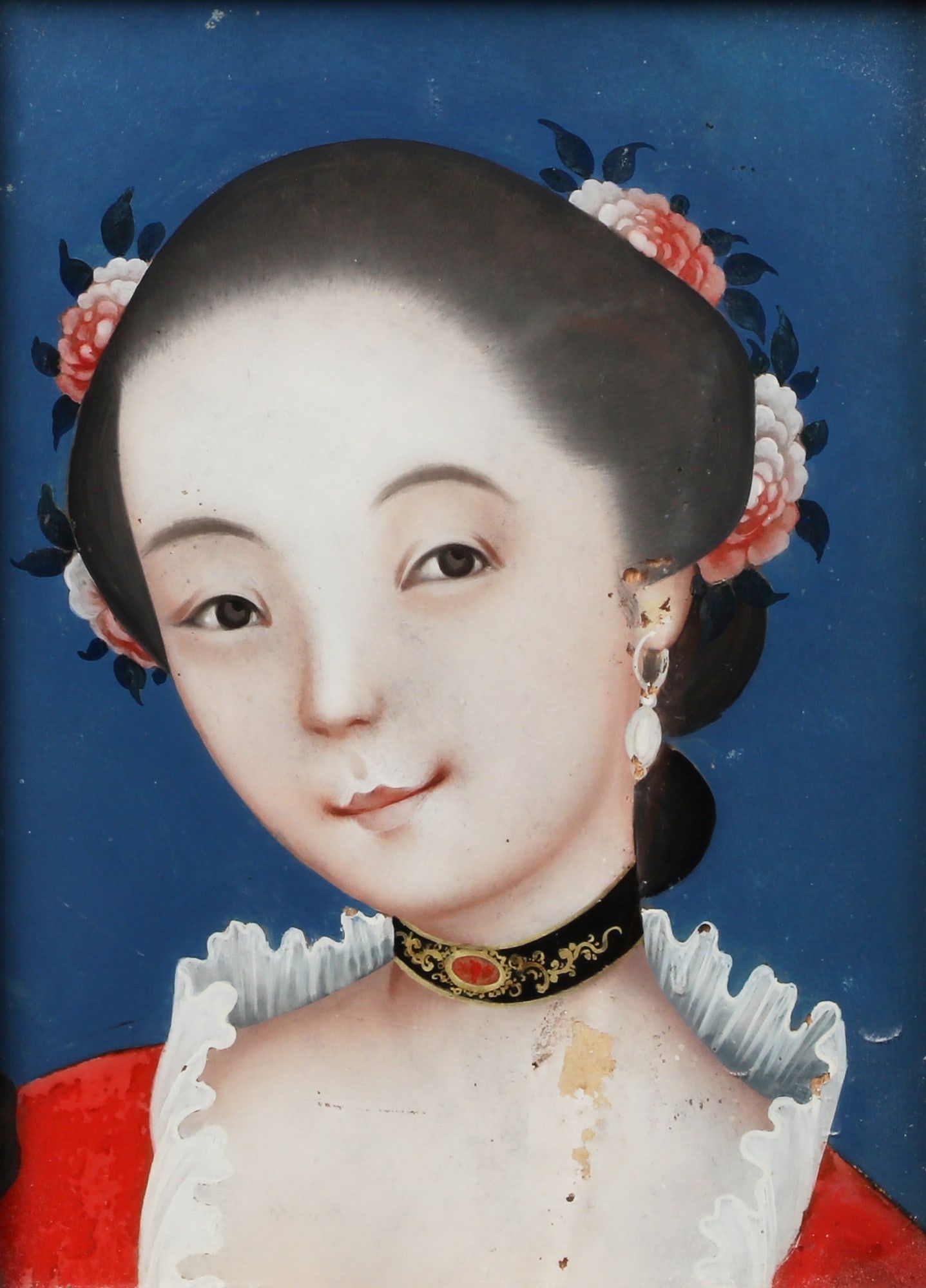 A CHINESE EXPORT REVERSE PAINTING