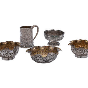 A Chinese Export Silver Cann and