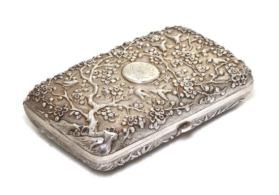 A Chinese Export Silver Cigarette