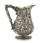 A Chinese Export Silver Pourin