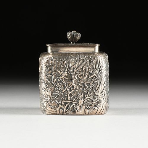 A CHINESE EXPORT SILVER TEA