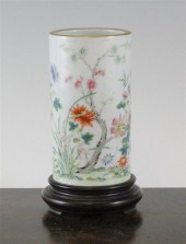 A Chinese famille rose cylindr