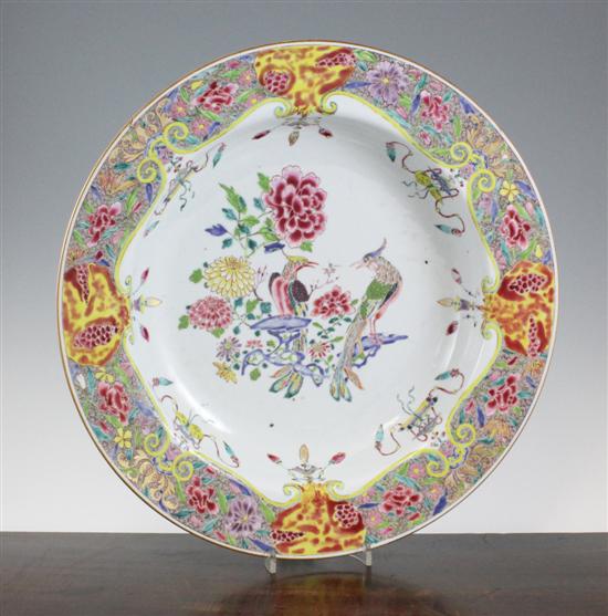 A Chinese famille rose deep dish