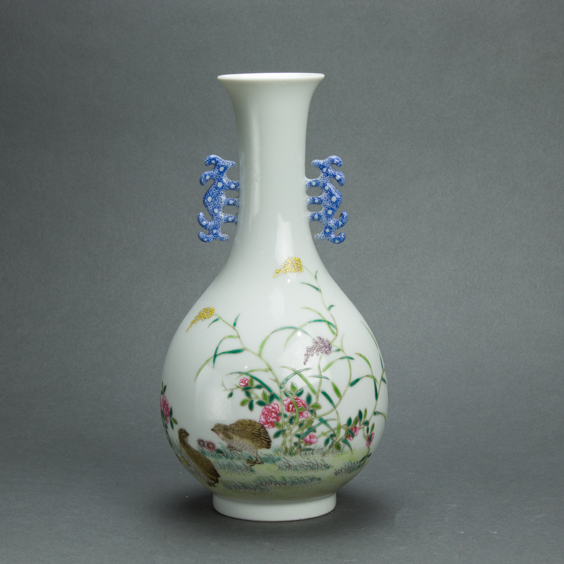 A CHINESE FAMILLE ROSE 'QUAIL AND