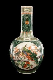 A Chinese famille vert baluste