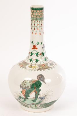 A Chinese famille vert vase,