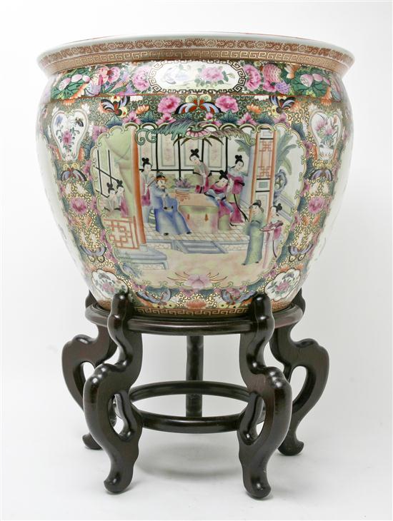 A Chinese Famille Verte Fishbowl