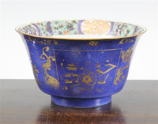 A Chinese famille verte powder blue
