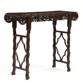 A CHINESE FINELY CARVED HARDWO
