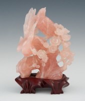 A Chinese Finely Carved Rose Q
