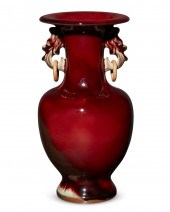 A CHINESE FLAMBé GLAZED PORCEL