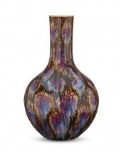 A CHINESE FLAMBé GLAZED PORCEL