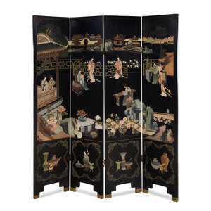A Chinese Four-Panel Coromandel