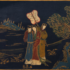 A Chinese Four-Panel Screen 20th