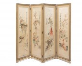 A CHINESE FOUR-PANEL SCREENA C