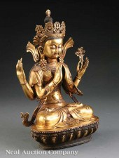 A Chinese Gilt Bronze Figure o