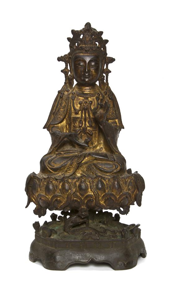 A Chinese Gilt Bronze Model of