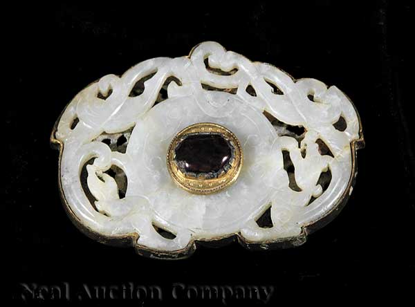 A Chinese Gilt Bronze Mounted White