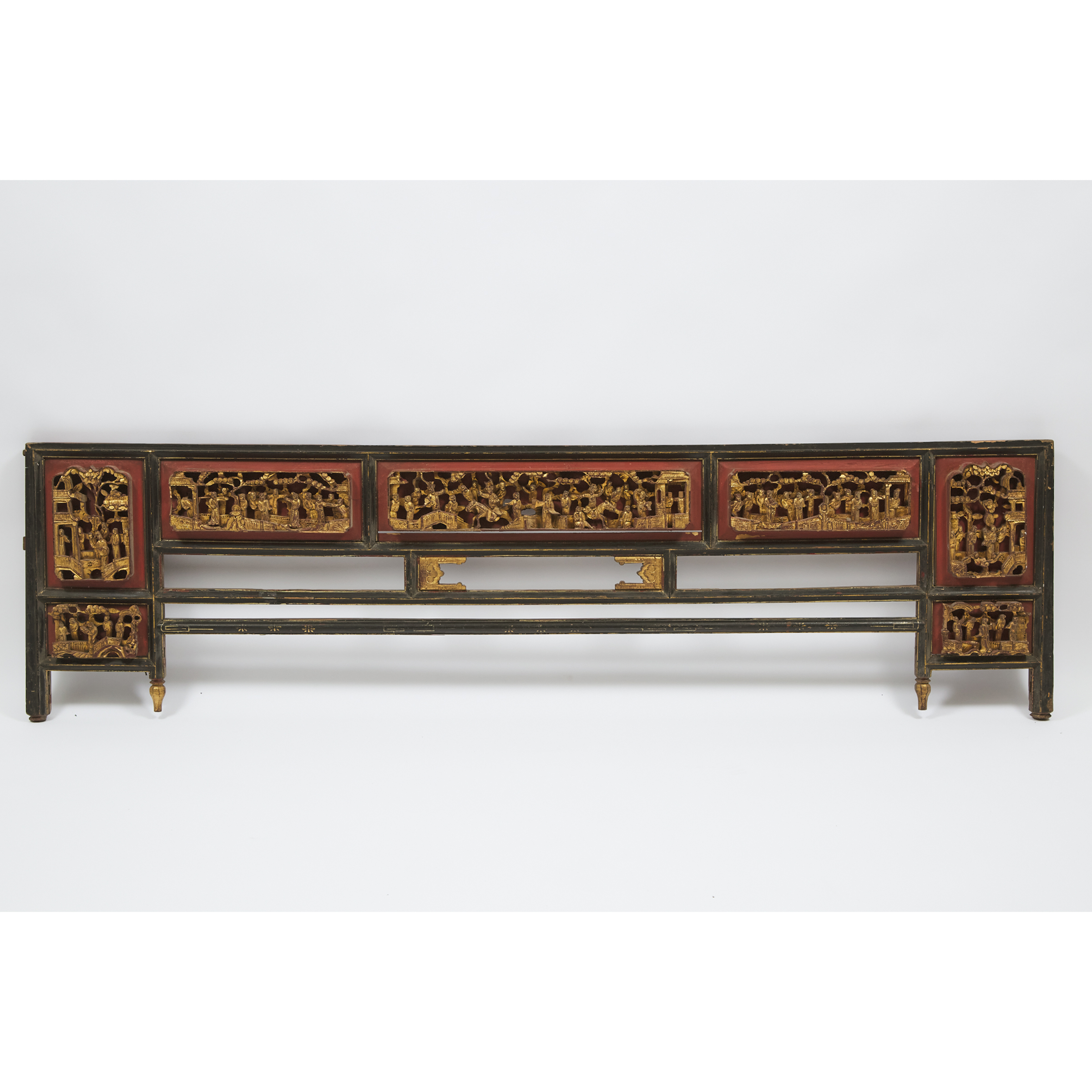 A Chinese Gilt Lacquered and Carved
