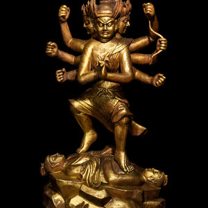 A Chinese Gilt Lacquered Wood
